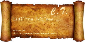 Czérna Tímea névjegykártya
